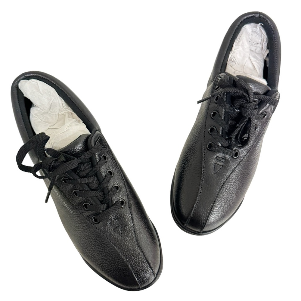 NIB Easy Spirit AP1 Walking Leather Lace-Up Casual Sneaker Shoe Black Womens 7.5